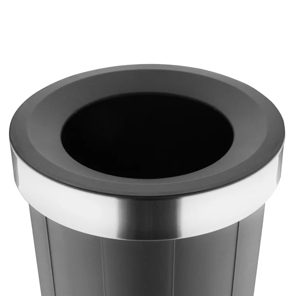 HT462 Bolero Bin with Open Top Lid Black 60Ltr 735(H)x435(Ø)mm