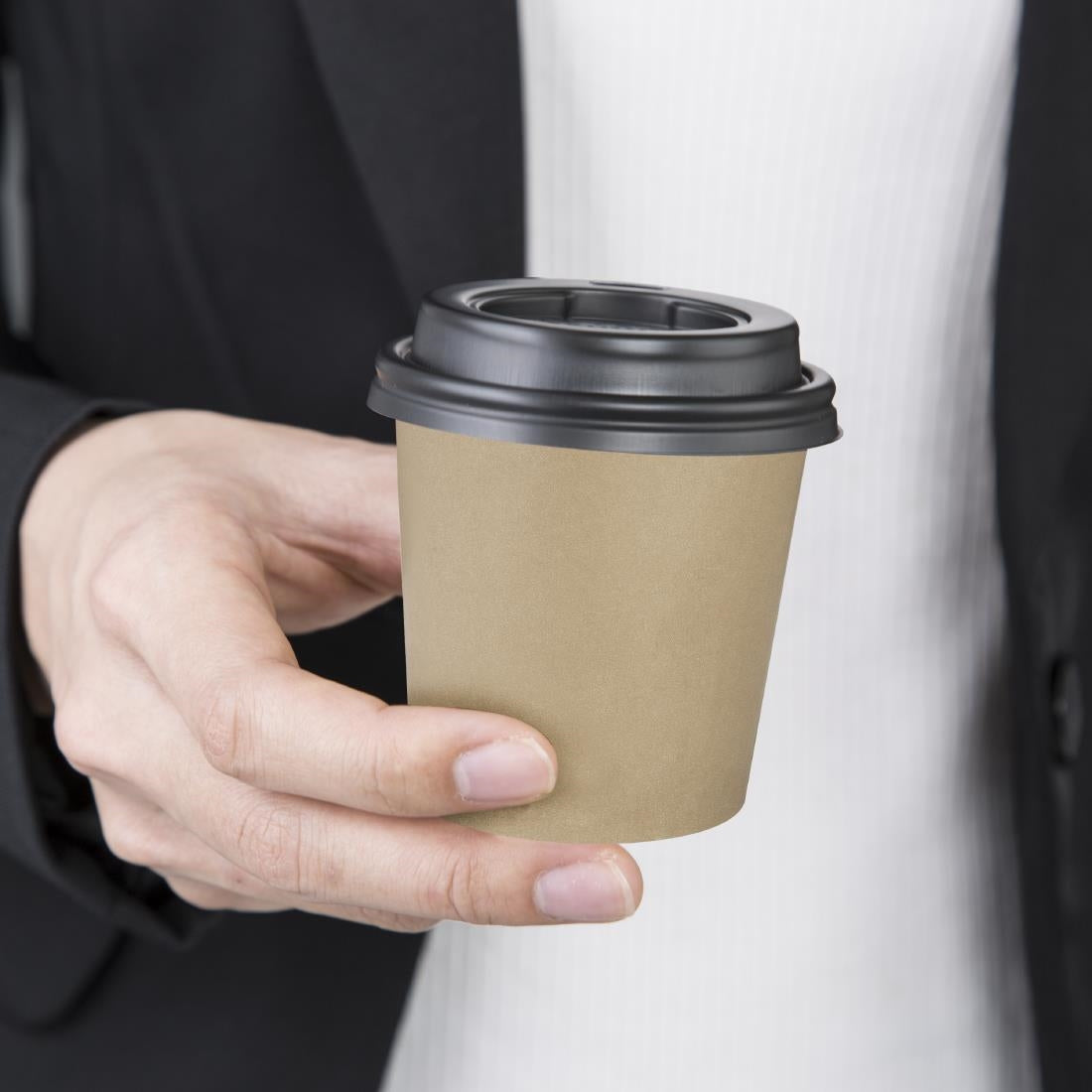 HT465 Fiesta Recyclable Hot Cups Single Wall Kraft 6oz (50 Pack)