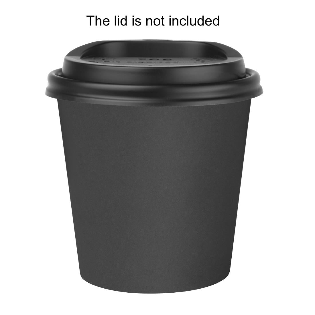 HT469 Fiesta Recyclable Hot Cups Single Wall Black 6oz (50 Pack)