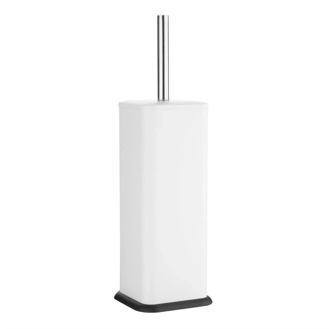 HT477 Jantex Square Toilet Brush and Holder - White