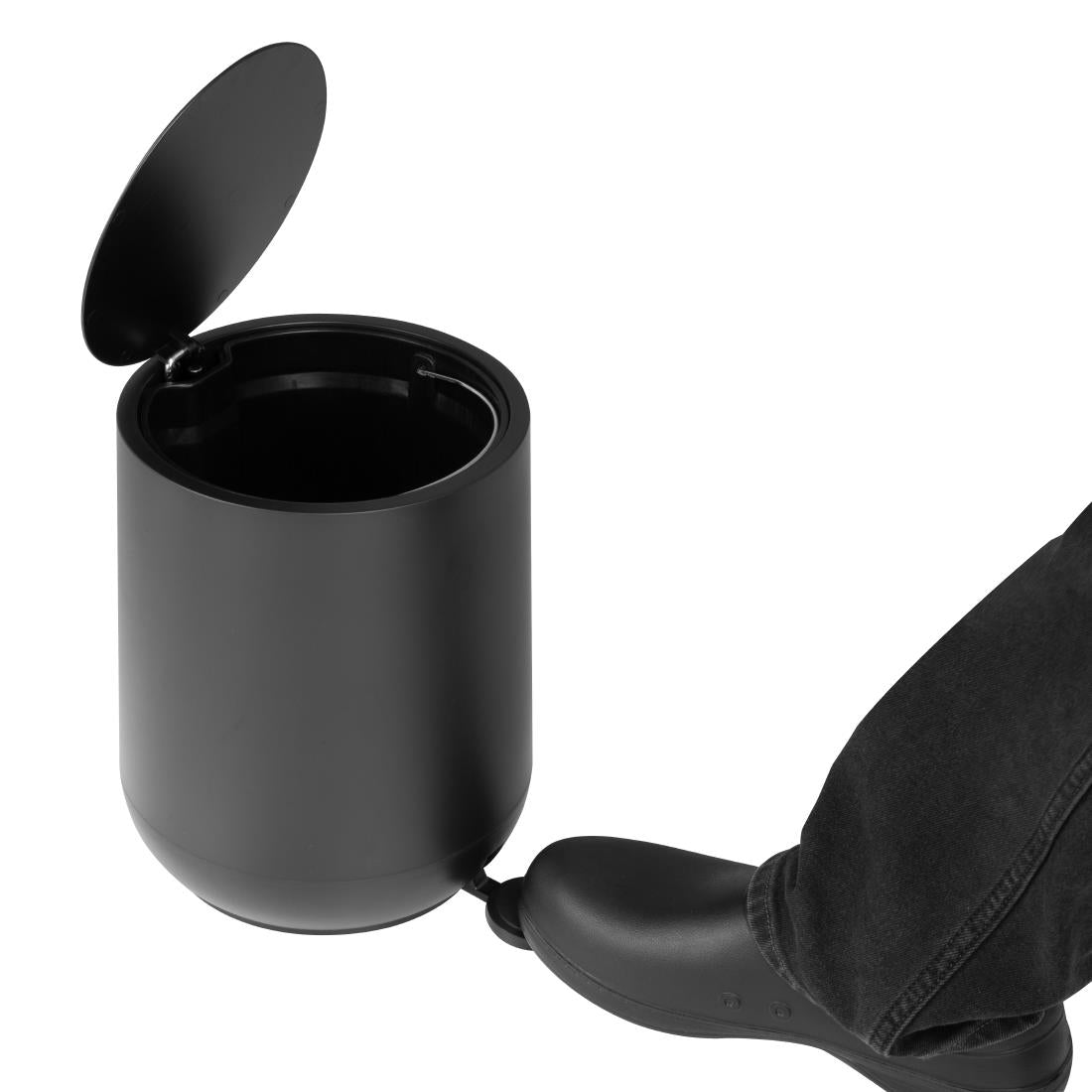 HT480 Jantex Round Pedal Bin Black 5Ltr