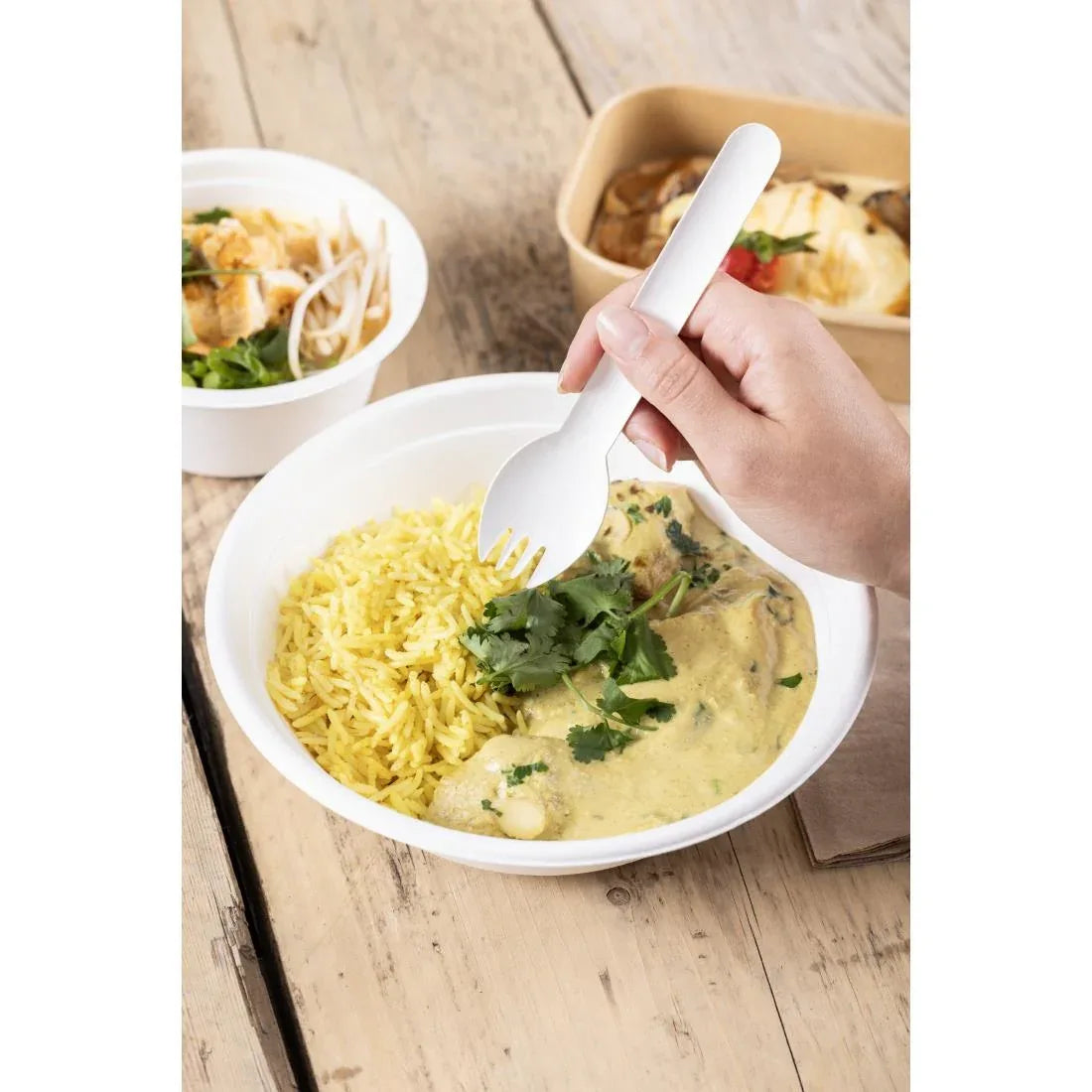 HT488 Fiesta Compostable Paper Sporks 160mm (Pack of 100)