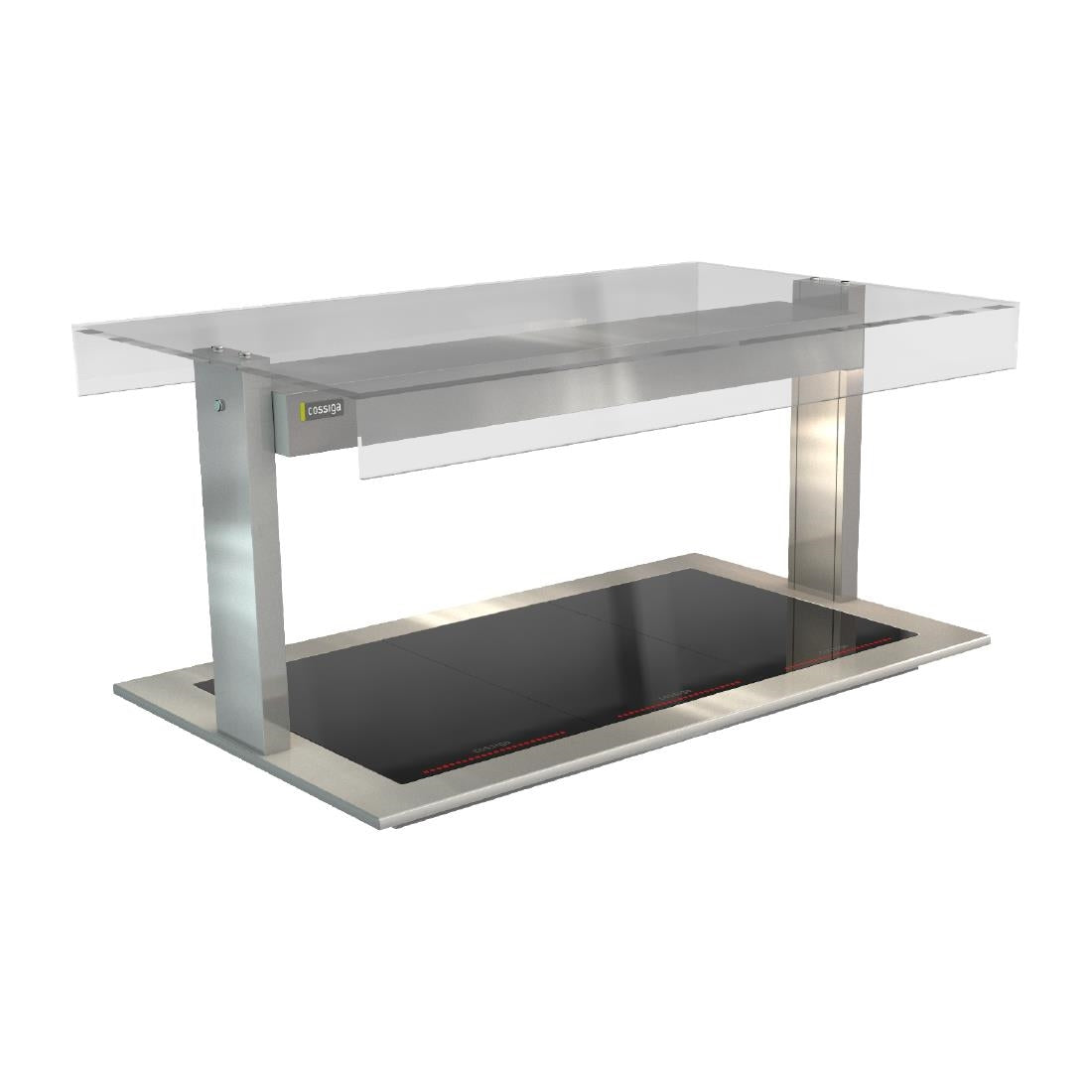 HT641 Cossiga Linear Series Drop-in Ceramic Glass Hotplate w/Flat Top Sneeze Guard 1145mm