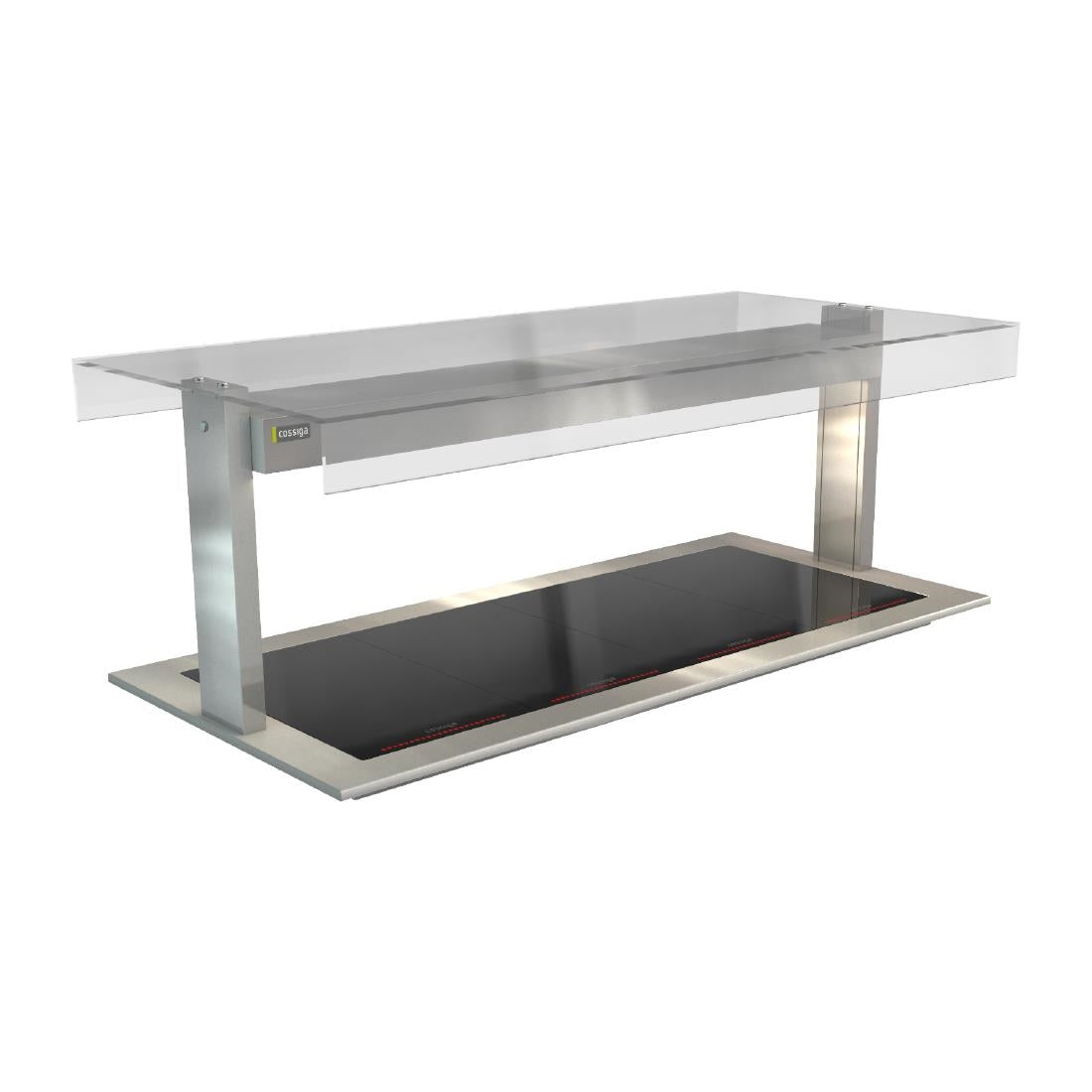 HT642 Cossiga Linear Series Drop-in Ceramic Glass Hotplate w/Flat Top Sneeze Guard 1485mm
