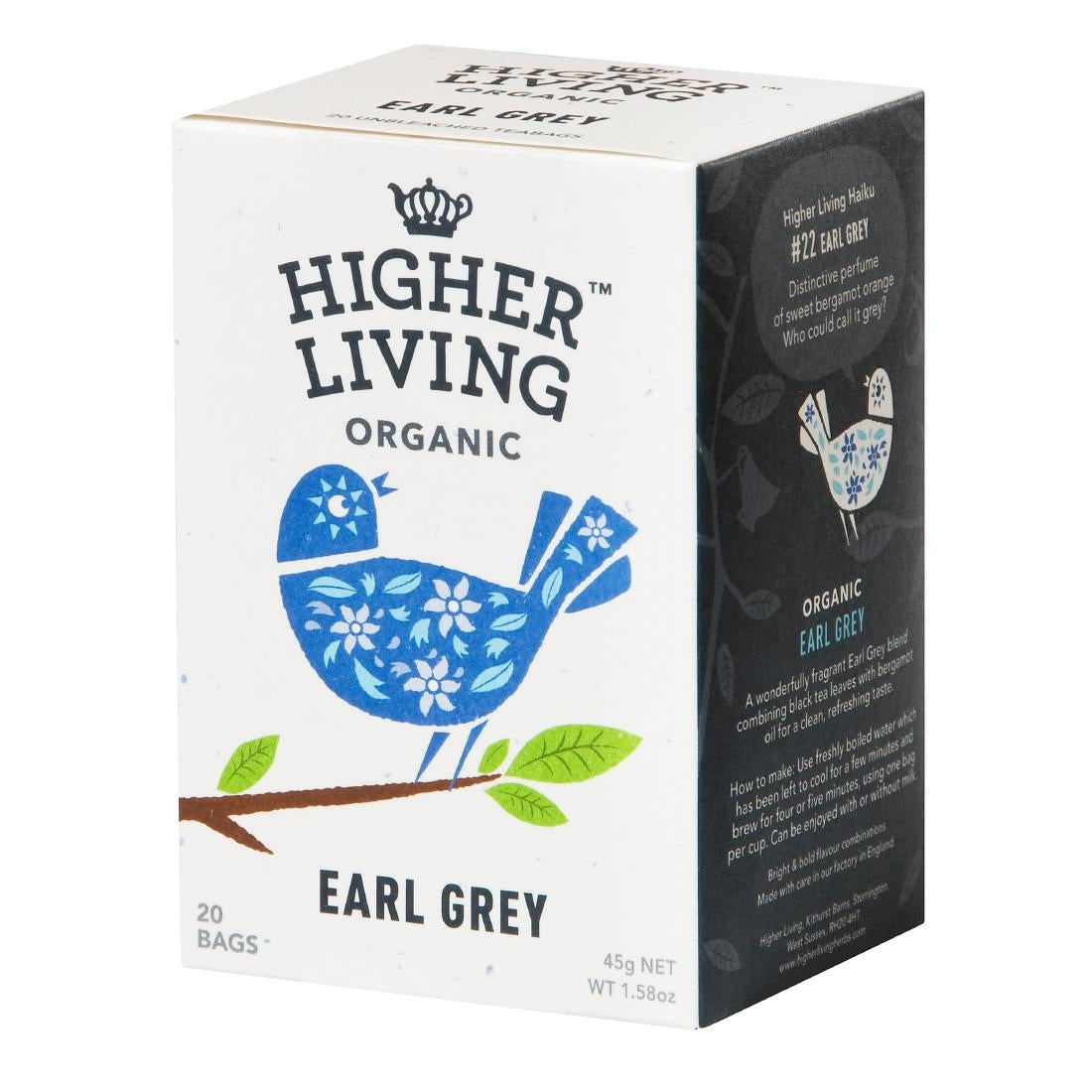 HT791 Higher Living Earl Grey Organic Teabags (Pack of 80)
