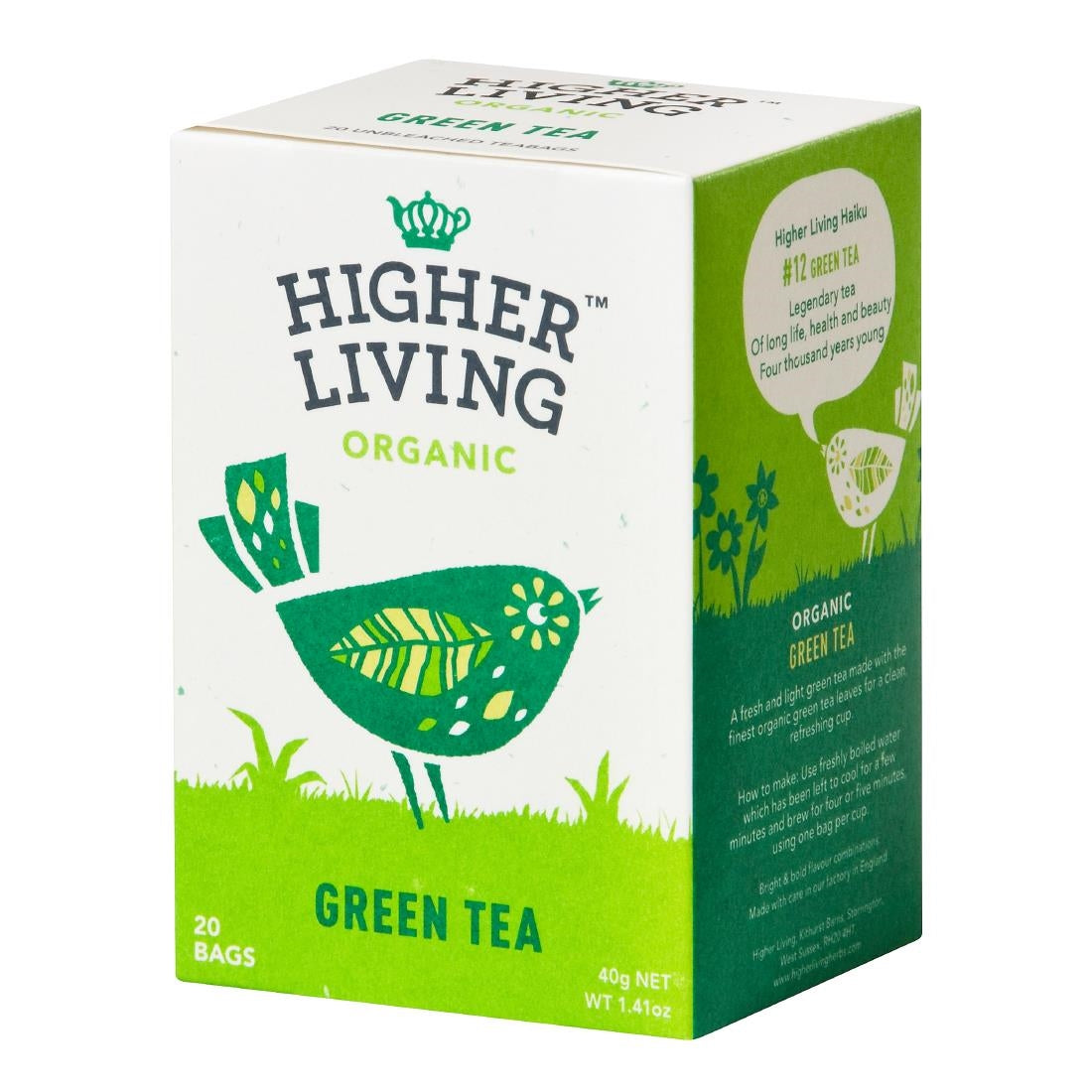 HT792 Higher Living Green Tea Organic Teabags (Pack of 80)