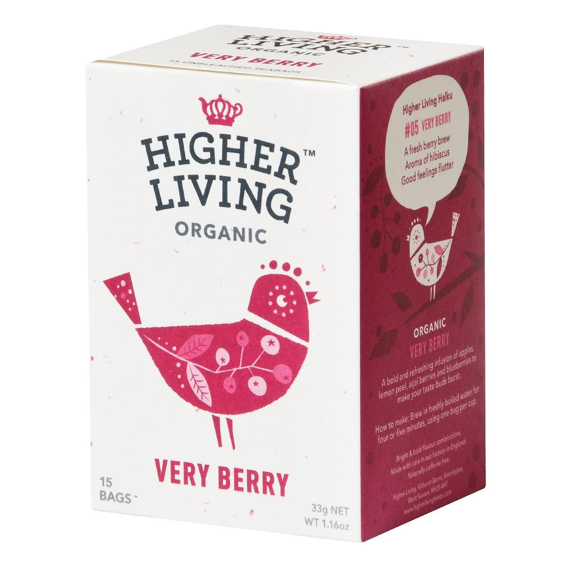 HT796 Higher Living Very Berry Organic Teabags (Pack of 60)
