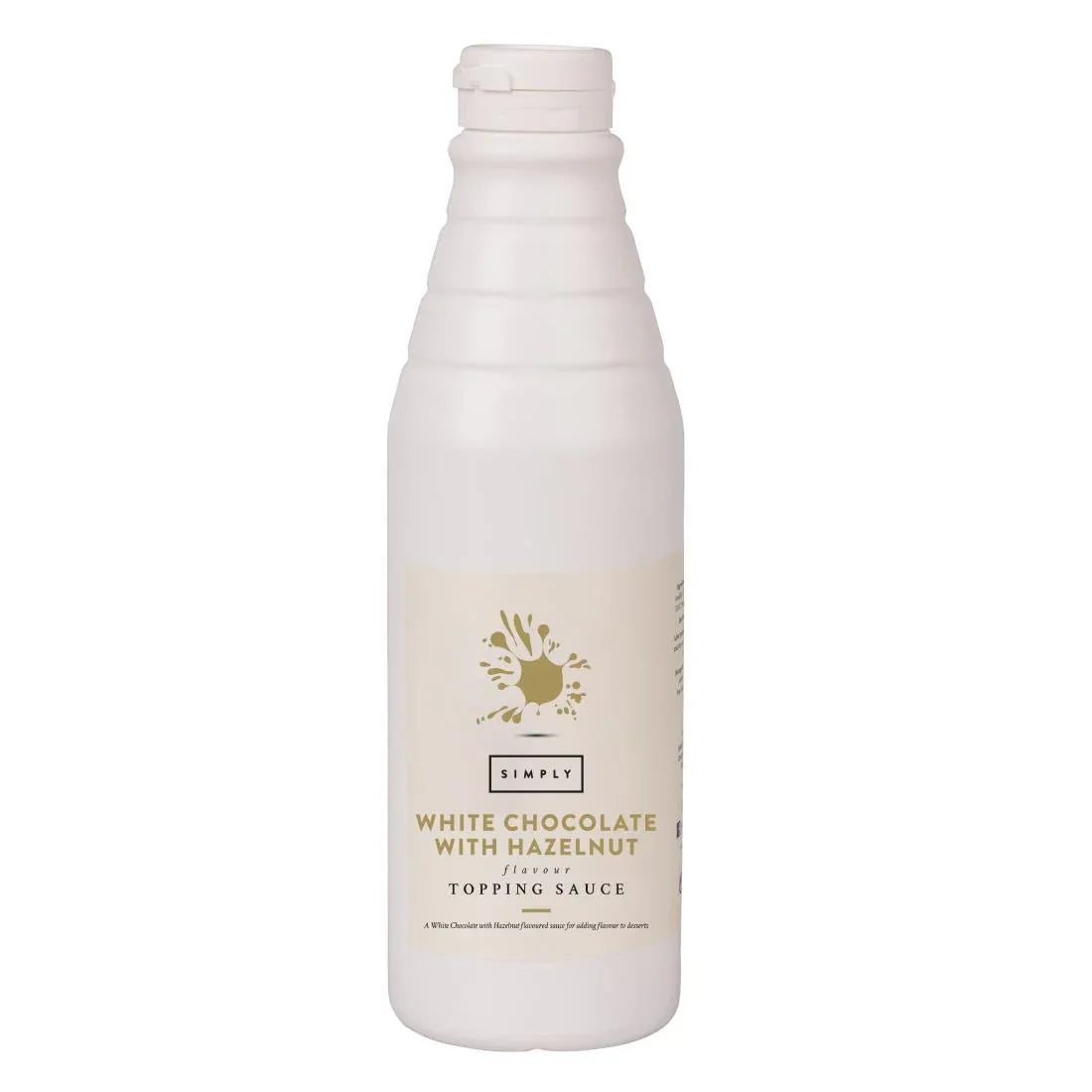 HT855 Simply White Chocolate Topping Sauce with Hazelnut Flavouring 1kg