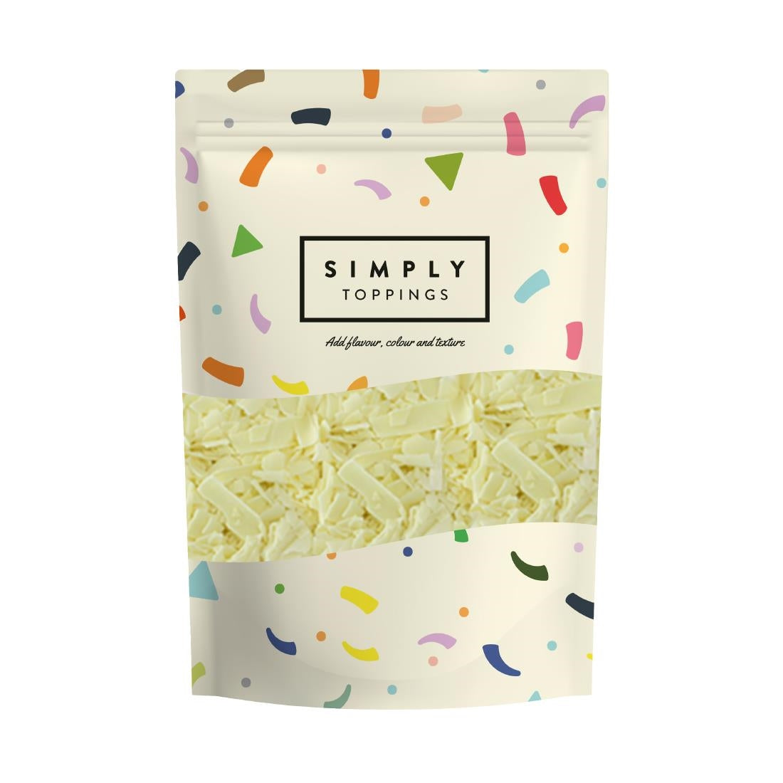 HT870 Simply Toppings White Chocolate Flakes 300g