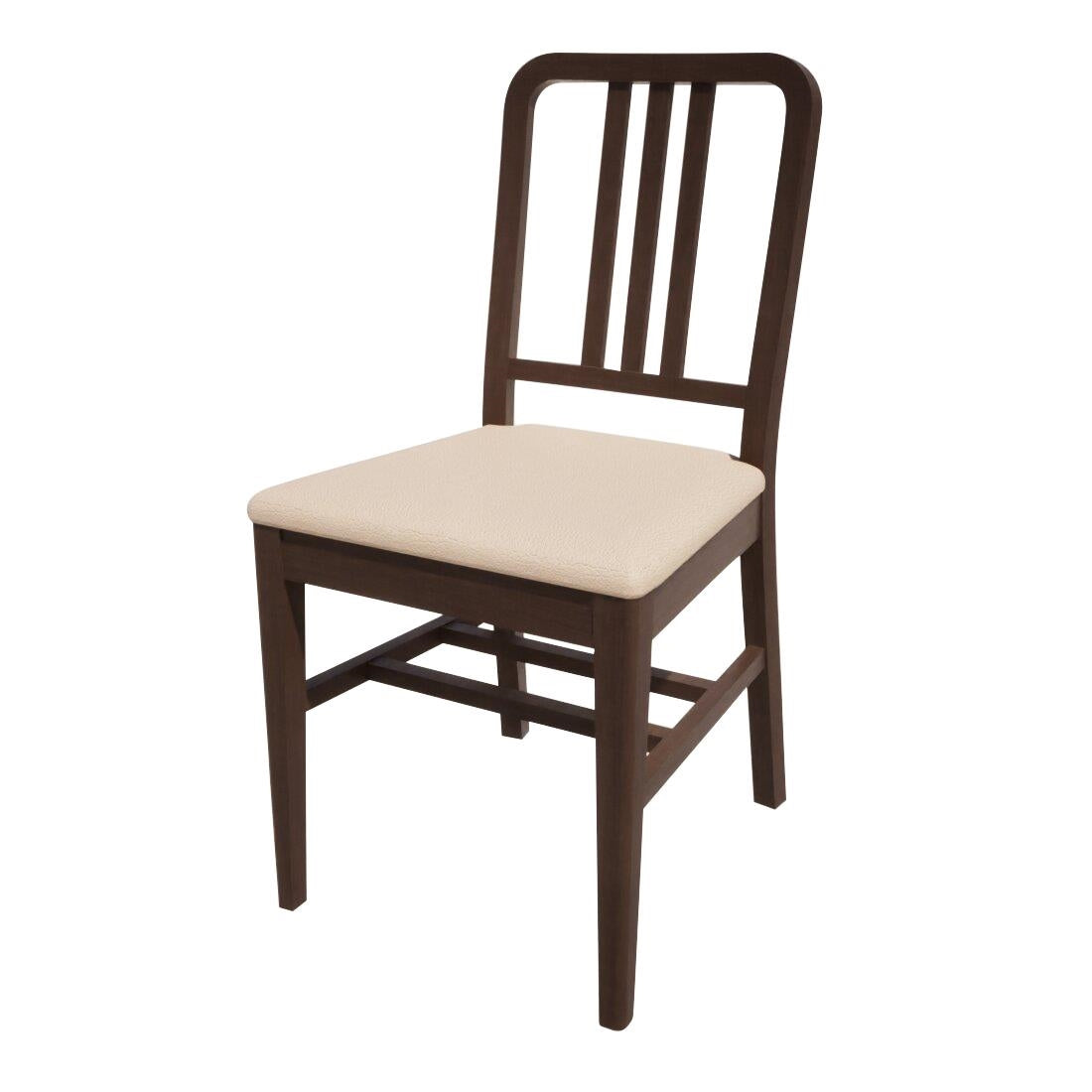 HT903 Bolero Bespoke Vicky Side Chair in Cream/Wenge