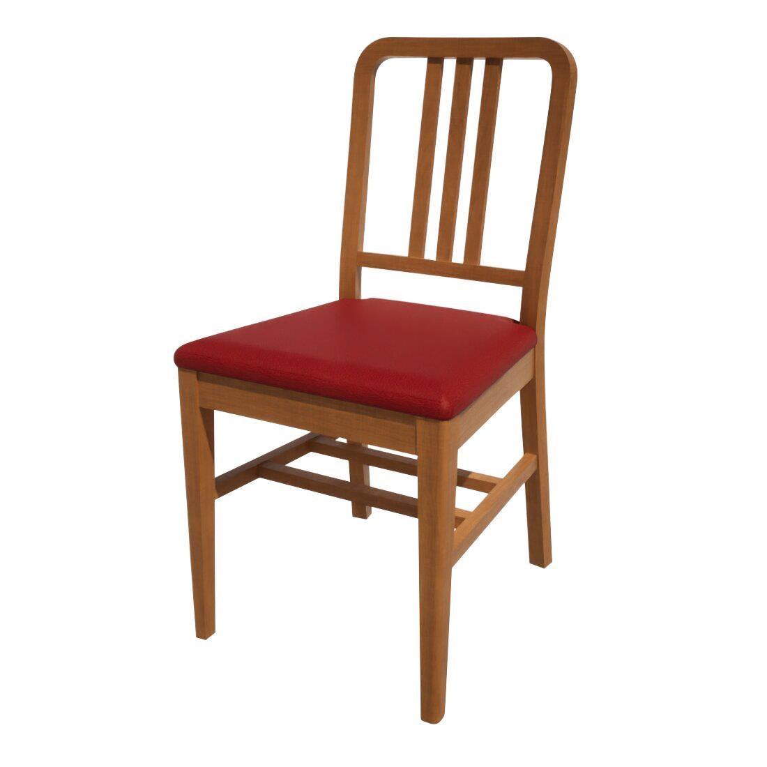 HT911 Bolero Bespoke Vicky Side Chair in Red/Oak