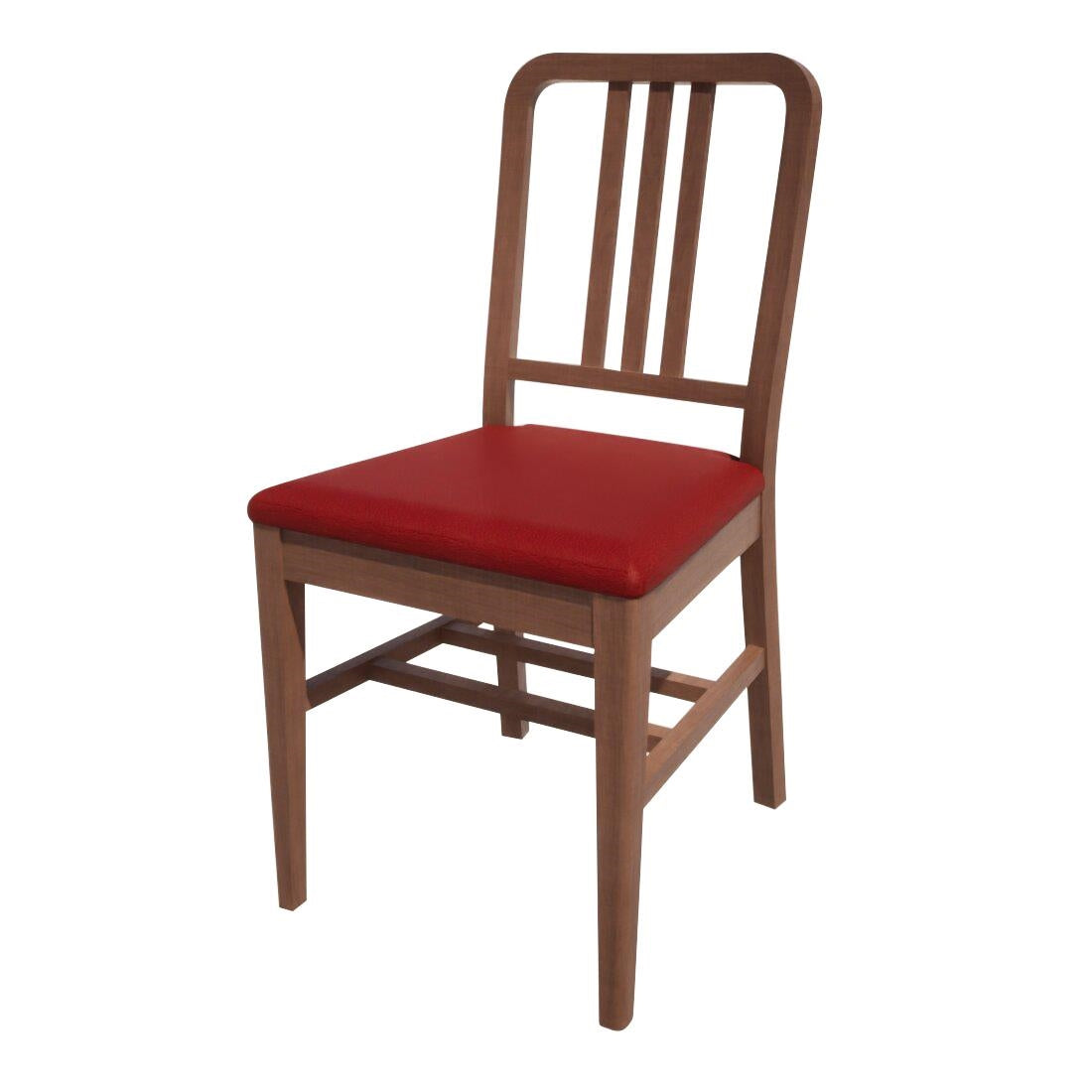 HT912 Bolero Bespoke Vicky Side Chair in Red/Walnut