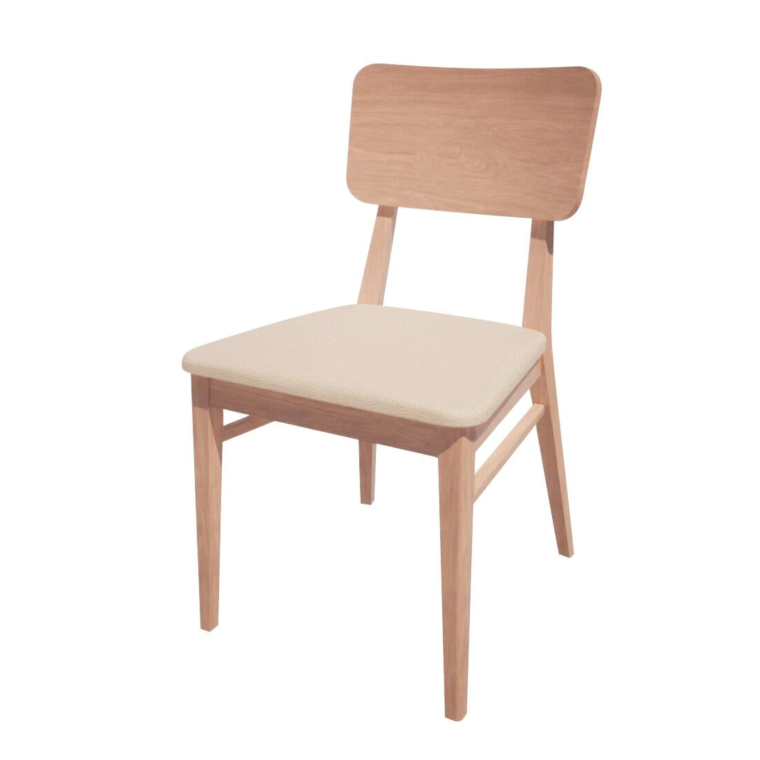 HT925 Bolero Bespoke Brenda Side Chair in Cream/Beech