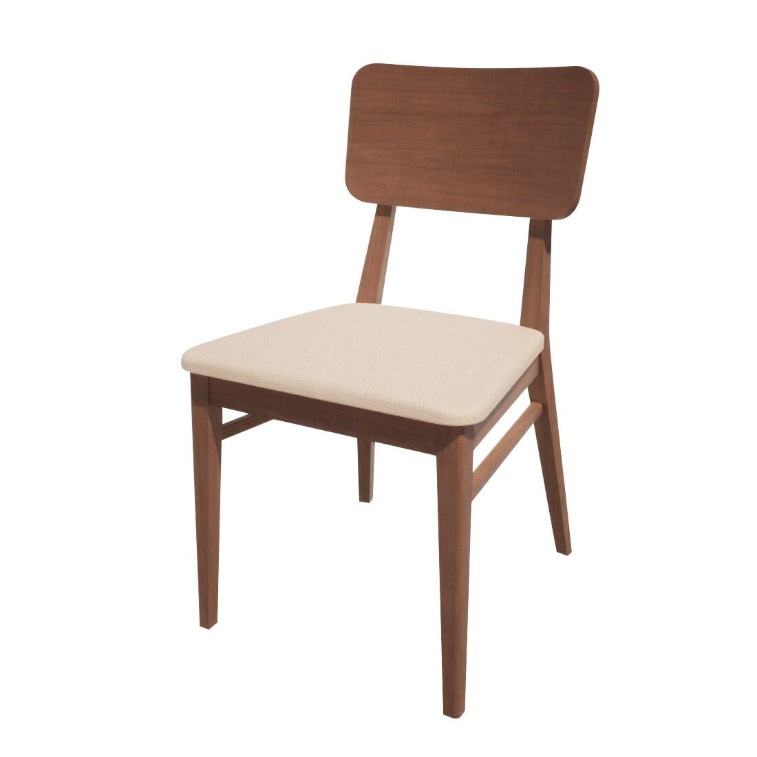 HT927 Bolero Bespoke Brenda Side Chair in Cream/Walnut
