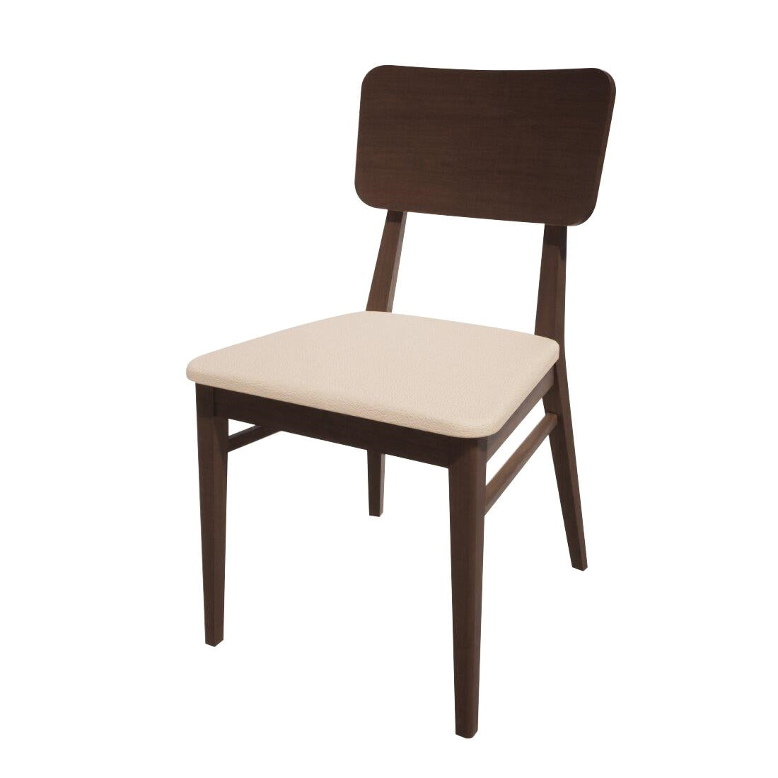 HT928 Bolero Bespoke Brenda Side Chair in Cream/Wenge