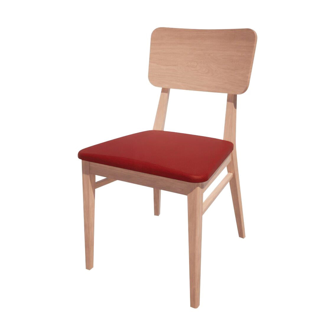 HT935 Bolero Bespoke Brenda Side Chair in Red/Beech