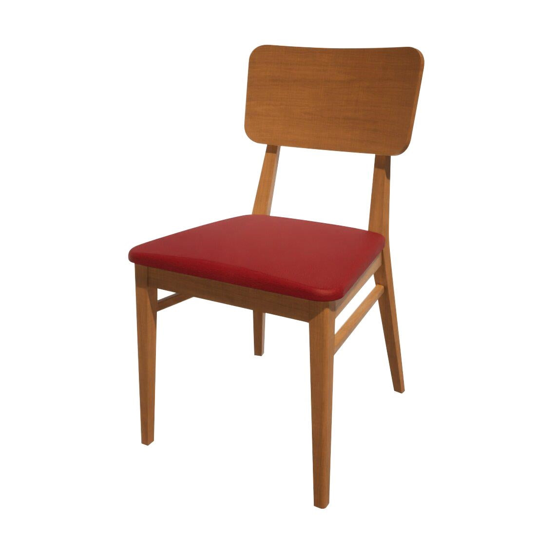HT936 Bolero Bespoke Brenda Side Chair in Red/Oak