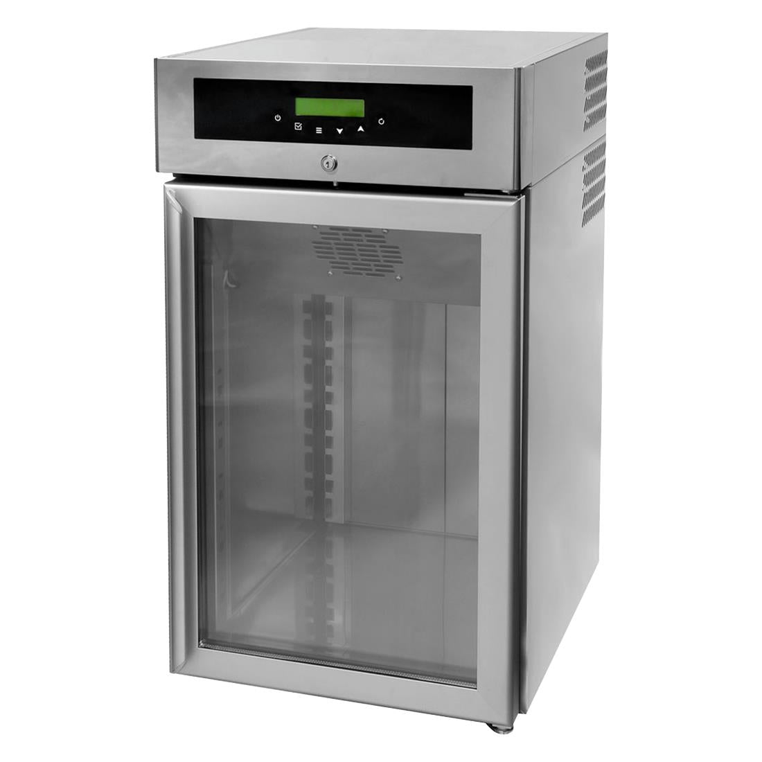 HU040 ICB Technologies Chocolate Fridge with Glass Door 135Ltr
