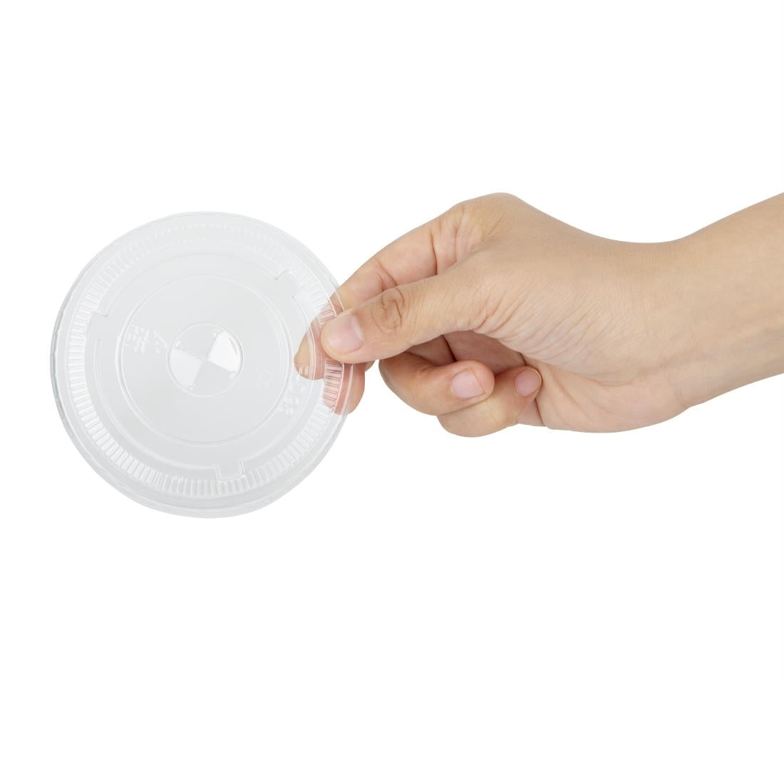 HU062 Fiesta Recyclable rPET Flat Lids for 12/16/20oz Cups (400 Pack)