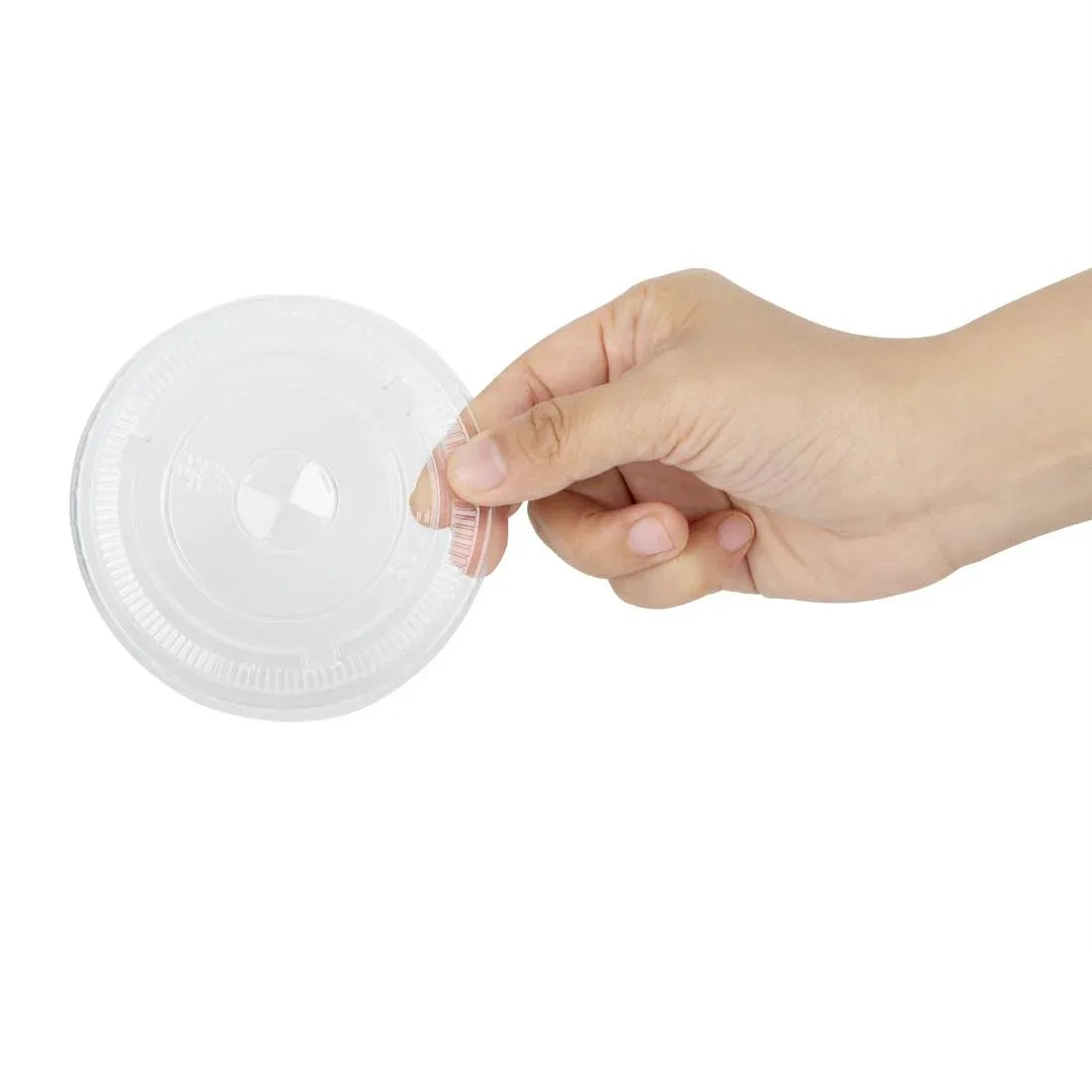 HU062 Fiesta Recyclable rPET Flat Lids for 12/16/20oz Cups (400 Pack)