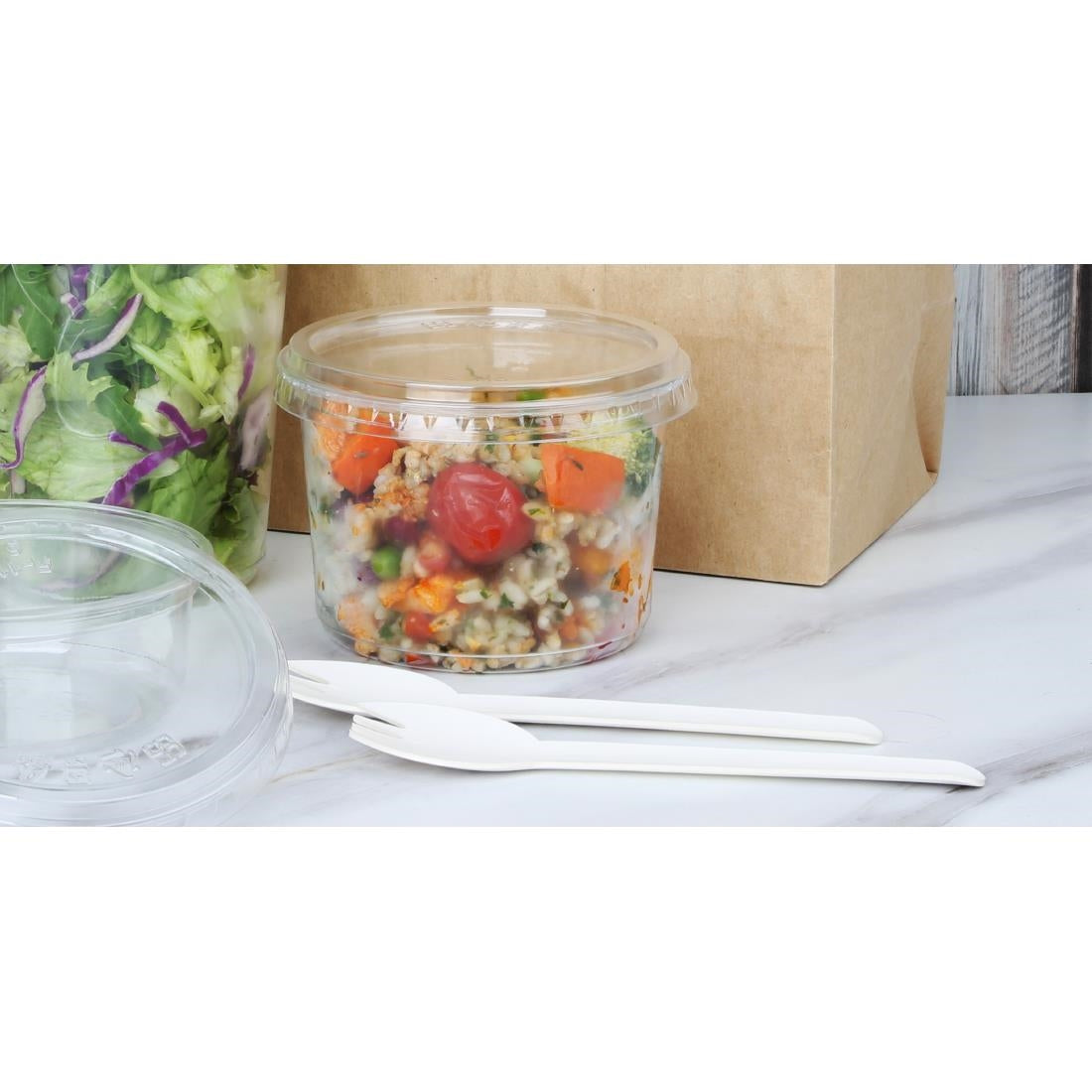 HU066 Fiesta Recyclable rPET Deli Cups 455ml/16oz (300 Pack)