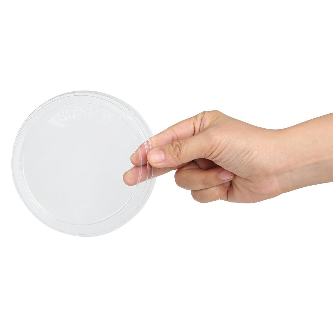 HU069 Fiesta Recyclable rPET Flat Lids for Deli Cups 8/12/16oz (300 Pack)