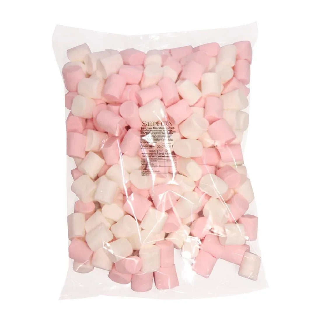 HU135 Sephra Pink and White Halal Mini Marshmallows 1kg