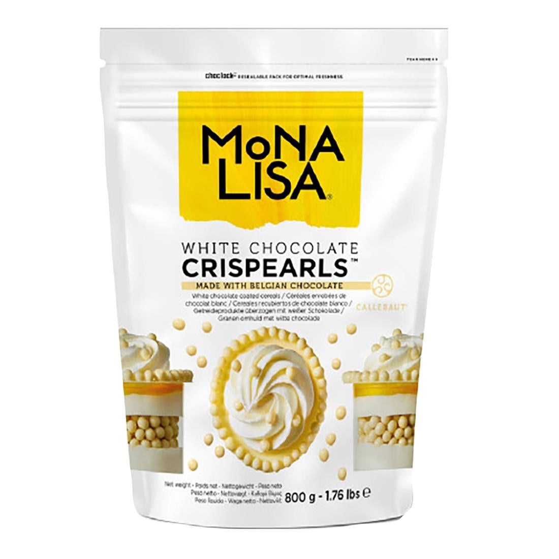 HU149 Mona Lisa White Chocolate Crispearls 800g