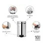 HU171 Brabantia Newicon Plastic Pedal Bin Bucket Brilliant Steel 12Ltr
