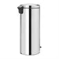 HU172 Brabantia Newicon Plastic Pedal Bin Bucket Brilliant Steel 30Ltr