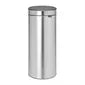 HU174 Brabantia Soft Touch Plastic Bin Matt Steel with Steel Lid 30Ltr