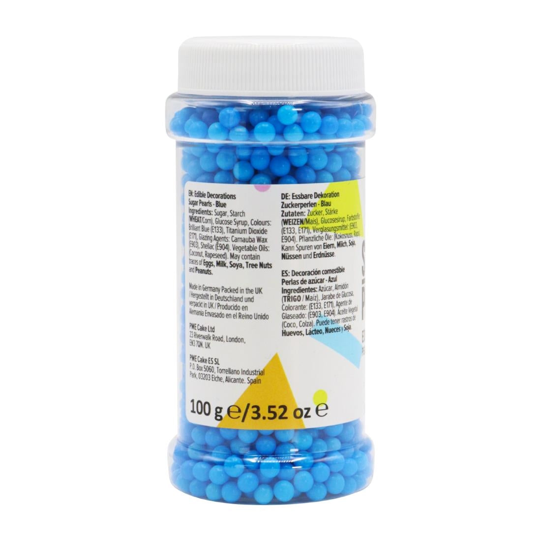 HU210 PME Sugar Pearls 100g - Blue
