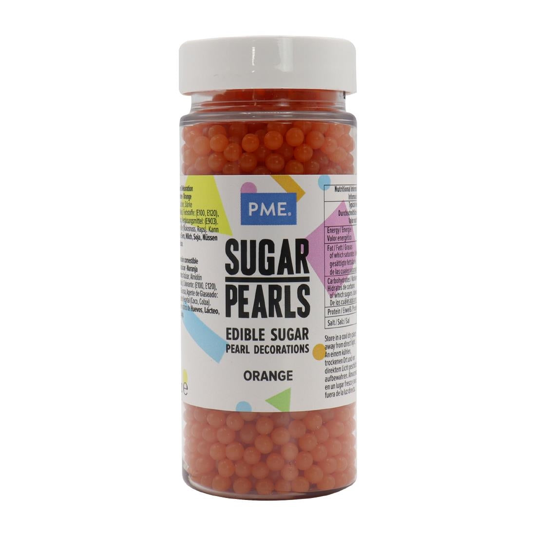 HU212 PME Sugar Pearls 100g - Orange