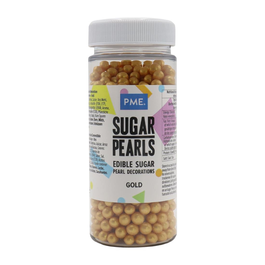 HU215 PME Sugar Pearls 60g - Gold