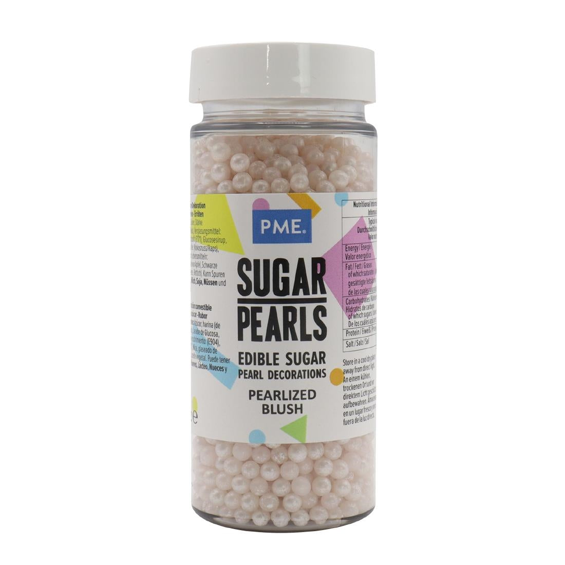 HU217 PME Sugar Pearls 100g - Pearlised Blush