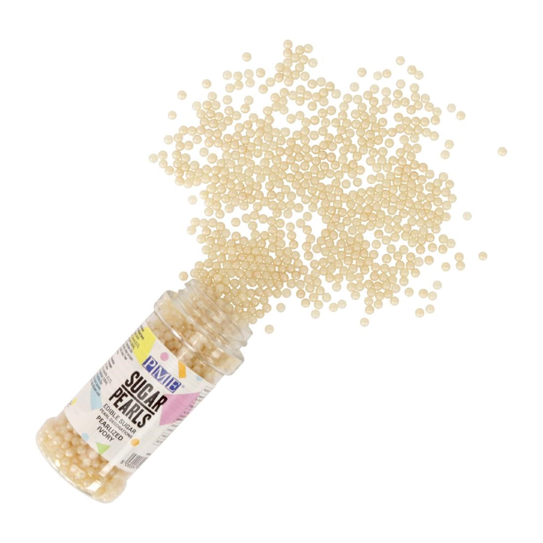 HU218 PME Sugar Pearls 100g - Pearlised Ivory