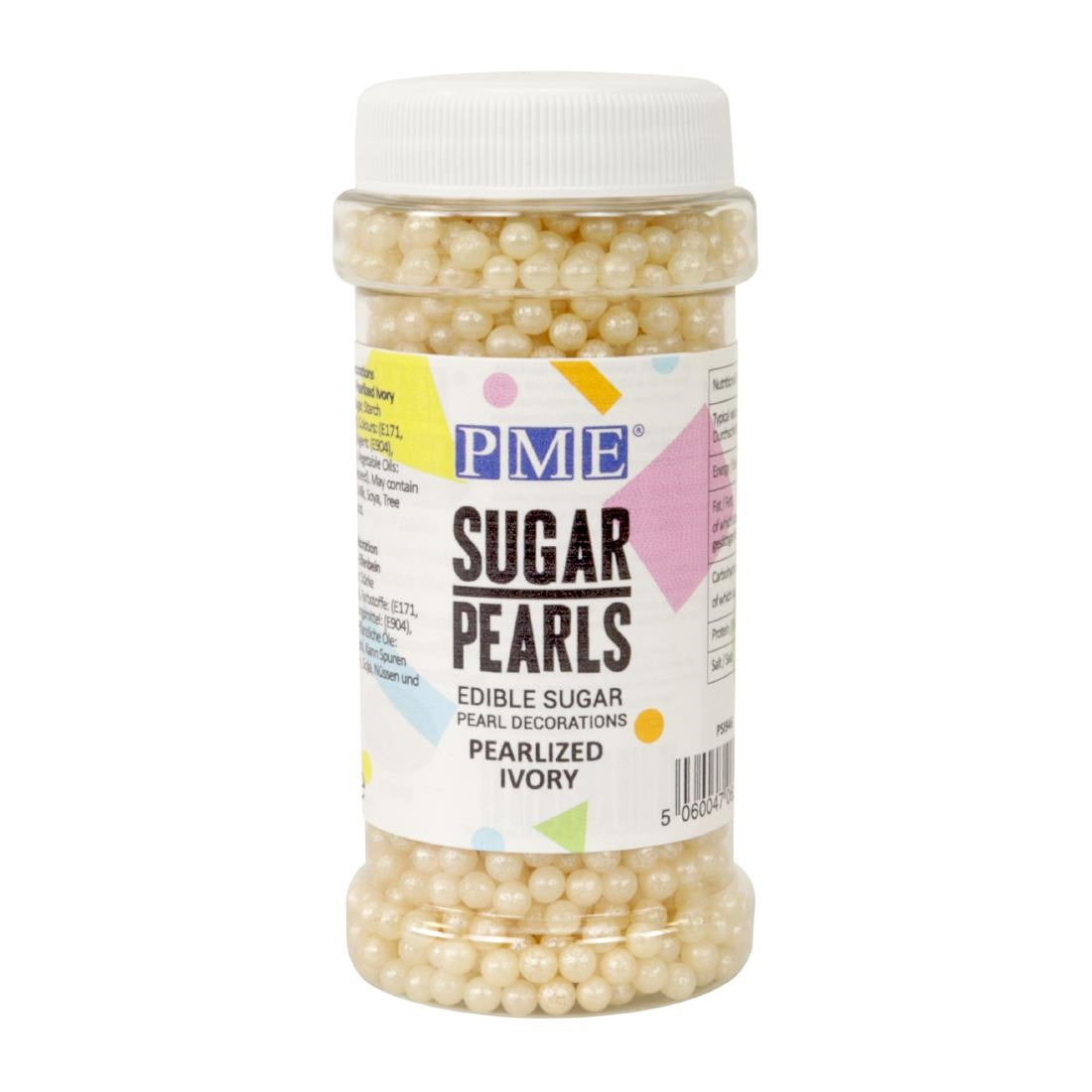 HU218 PME Sugar Pearls 100g - Pearlised Ivory