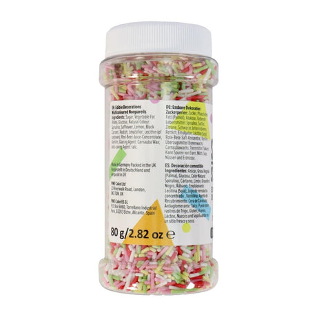 HU223 PME Multicoloured Sugar Strands 80g
