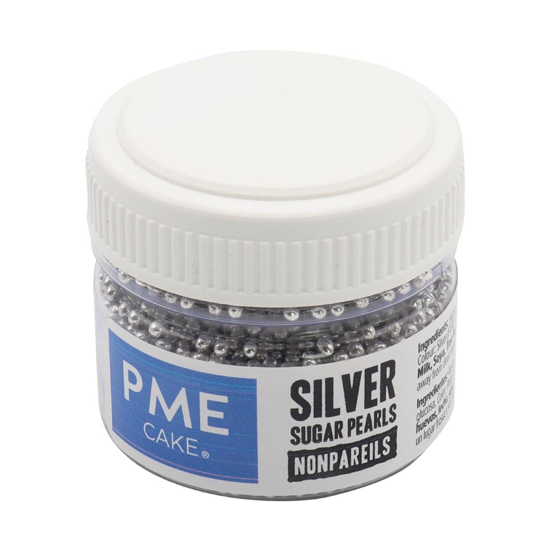 HU229 PME Silver Sugar Pearls 25g - Nonpareils