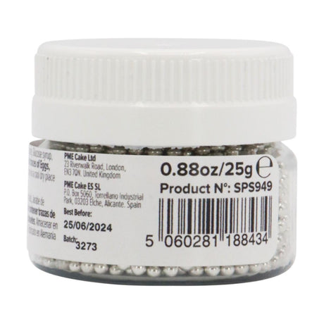 HU230 PME Silver Sugar Pearls 2.3mm