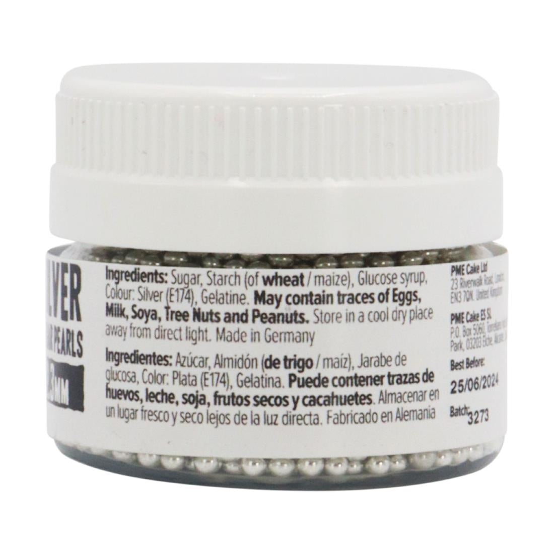 HU230 PME Silver Sugar Pearls 2.3mm