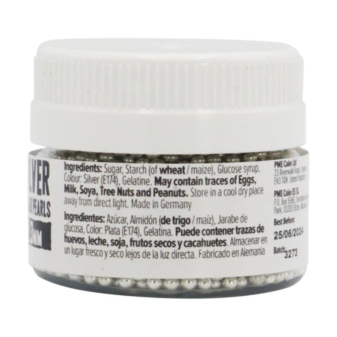 HU230 PME Silver Sugar Pearls 2.3mm