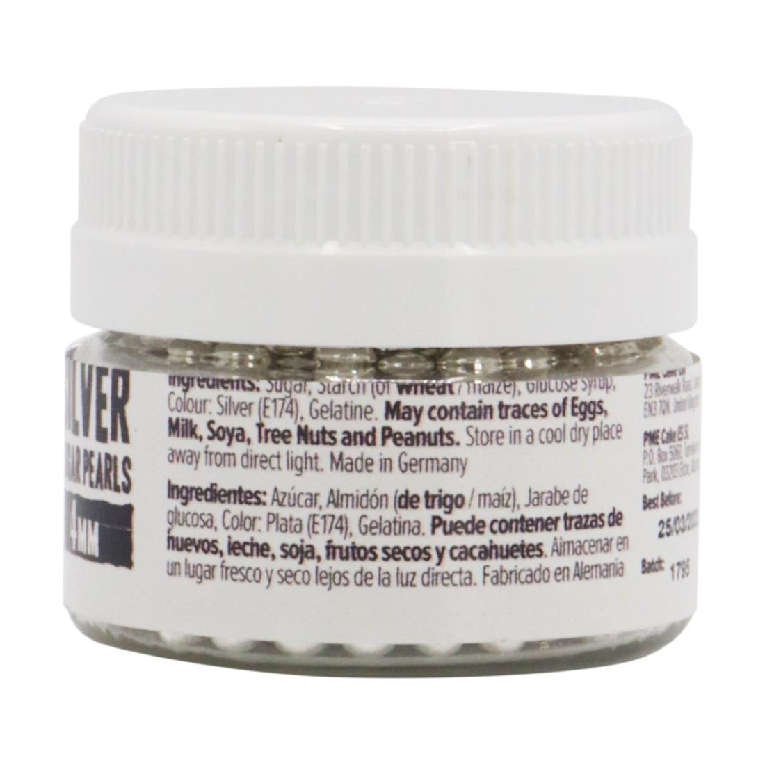 HU232 PME Silver Sugar Pearls 4mm