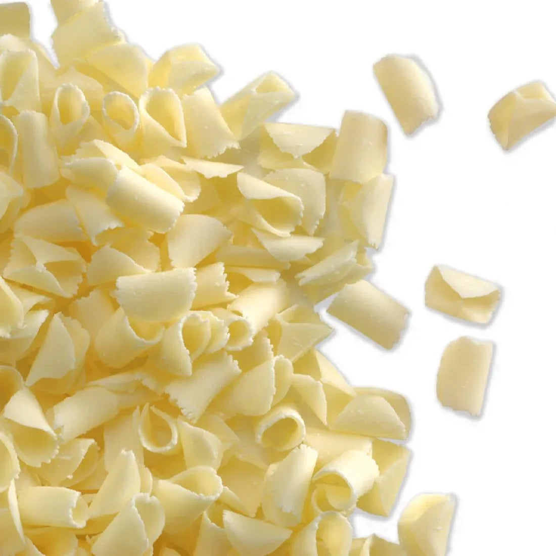 HU283 PME Chocolate Curls White Chocolate 85g