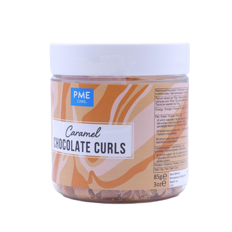 HU285 PME Chocolate Curls Caramel 85g