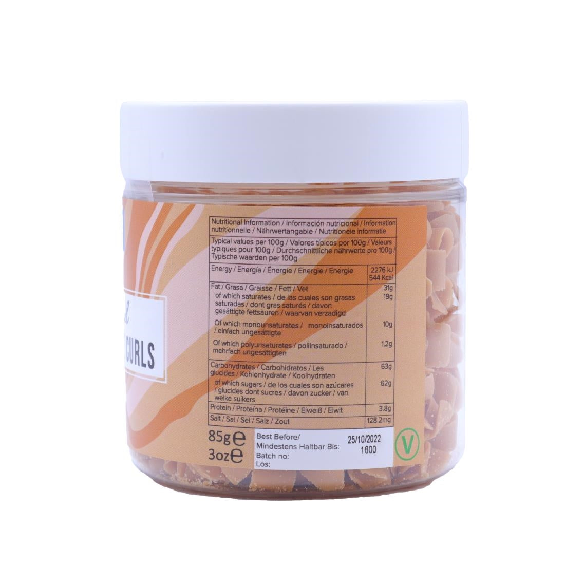 HU285 PME Chocolate Curls Caramel 85g