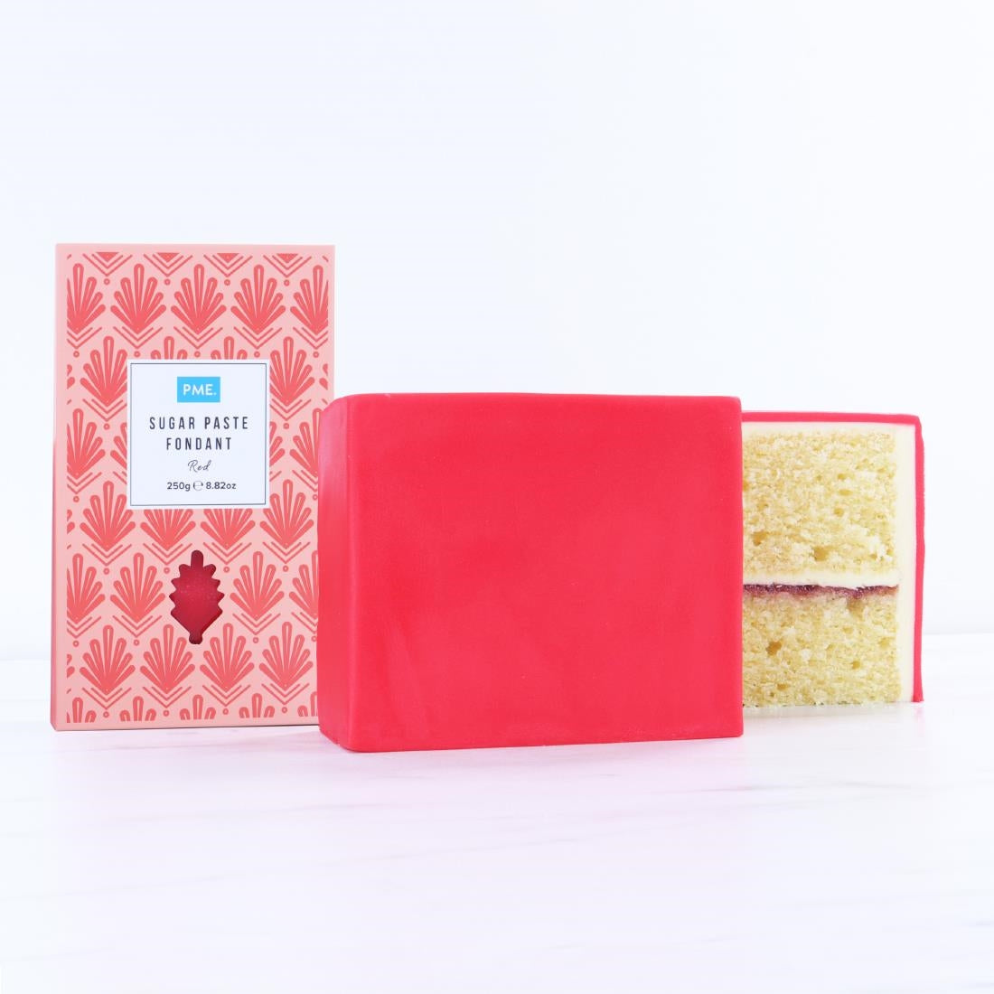 HU298 PME Sugar Paste Fondant Red 250g