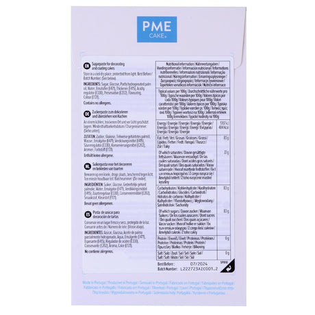 HU304 PME Sugar Paste Fondant Blue 250g