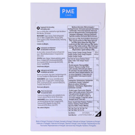 HU305 PME Sugar Paste Fondant Dark Blue 250g