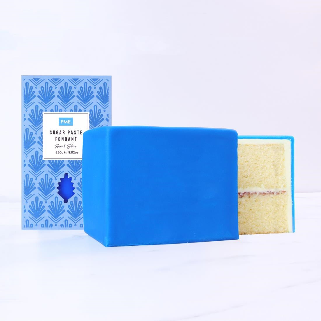 HU305 PME Sugar Paste Fondant Dark Blue 250g